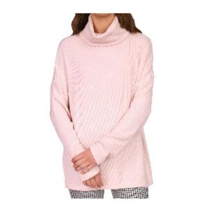 Sanctuary Find Me Lounging Tunic Long Sleeve Light Pink XL NWT